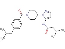 N-{1-[1-(4-isobutylbenzoyl)-4-piperidinyl]-1H-pyrazol-5-yl}-3-methylbutanamide