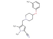 1,5-dimethyl-4-{[4-(3-methylphenoxy)-1-piperidinyl]methyl}-1H-pyrrole-2-carbonitrile