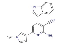 2-amino-4-(1H-indol-3-yl)-6-(1-methyl-1H-pyrrol-3-yl)nicotinonitrile