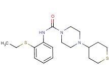 N-[2-(ethylthio)phenyl]-4-(tetrahydro-2H-thiopyran-4-yl)piperazine-1-carboxamide
