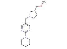 5-{[3-(methoxymethyl)pyrrolidin-1-yl]methyl}-2-piperidin-1-ylpyrimidine