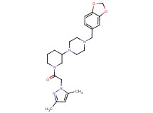 1-(1,3-benzodioxol-5-ylmethyl)-4-{1-[(3,5-dimethyl-1H-pyrazol-1-yl)acetyl]-3-piperidinyl}piperazine