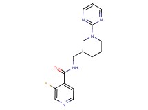 3-fluoro-N-[(1-pyrimidin-2-ylpiperidin-3-yl)methyl]isonicotinamide