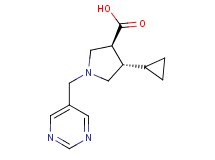 (3S*,4S*)-4-cyclopropyl-1-(pyrimidin-5-ylmethyl)pyrrolidine-3-carboxylic acid