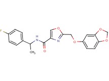 2-[(1,3-benzodioxol-5-yloxy)methyl]-N-[1-(4-fluorophenyl)ethyl]-1,3-oxazole-4-carboxamide