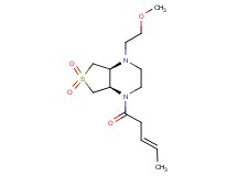 (4aR*,7aS*)-1-(2-methoxyethyl)-4-[(3E)-pent-3-enoyl]octahydrothieno[3,4-b]pyrazine 6,6-dioxide