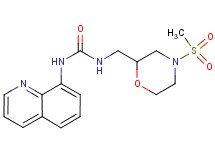 N-{[4-(methylsulfonyl)morpholin-2-yl]methyl}-N'-quinolin-8-ylurea