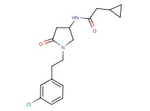 N-{1-[2-(3-chlorophenyl)ethyl]-5-oxo-3-pyrrolidinyl}-2-cyclopropylacetamide