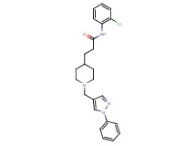 N-(2-chlorophenyl)-3-{1-[(1-phenyl-1H-pyrazol-4-yl)methyl]-4-piperidinyl}propanamide