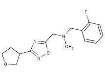 (2-fluorobenzyl)methyl{[3-(tetrahydrofuran-3-yl)-1,2,4-oxadiazol-5-yl]methyl}amine