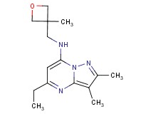 5-ethyl-2,3-dimethyl-N-[(3-methyloxetan-3-yl)methyl]pyrazolo[1,5-a]pyrimidin-7-amine