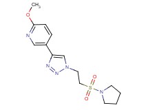2-methoxy-5-{1-[2-(pyrrolidin-1-ylsulfonyl)ethyl]-1H-1,2,3-triazol-4-yl}pyridine