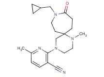 2-[9-(cyclopropylmethyl)-1-methyl-10-oxo-1,4,9-triazaspiro[5.6]dodec-4-yl]-6-methylnicotinonitrile