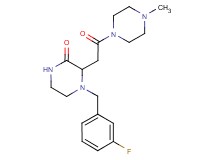 4-(3-fluorobenzyl)-3-[2-(4-methyl-1-piperazinyl)-2-oxoethyl]-2-piperazinone