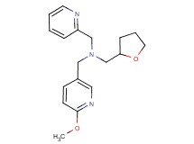 1-(6-methoxypyridin-3-yl)-N-(pyridin-2-ylmethyl)-N-(tetrahydrofuran-2-ylmethyl)methanamine