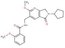 N-[(6-cyclopentyl-2-methoxy-5-oxo-6,7-dihydro-5H-pyrrolo[3,4-b]pyridin-3-yl)methyl]-2-methoxybenzamide