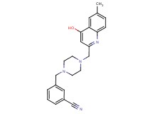 3-({4-[(4-hydroxy-6-methylquinolin-2-yl)methyl]piperazin-1-yl}methyl)benzonitrile