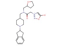 3-{2-[{[1-(2,3-dihydro-1H-inden-2-yl)-4-piperidinyl]methyl}(tetrahydro-2-furanylmethyl)amino]-2-oxoethyl}-1,2,3-oxadiazol-3-ium-5-olate