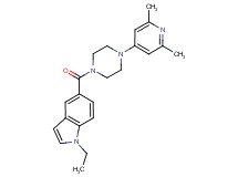 5-{[4-(2,6-dimethyl-4-pyridinyl)-1-piperazinyl]carbonyl}-1-ethyl-1H-indole