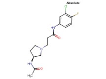 3-[(3S)-3-(acetylamino)pyrrolidin-1-yl]-N-(3-chloro-4-fluorophenyl)propanamide