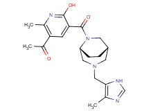 1-[6-hydroxy-2-methyl-5-({rel-(1S,5R)-3-[(4-methyl-1H-imidazol-5-yl)methyl]-3,6-diazabicyclo[3.2.2]non-6-yl}carbonyl)-3-pyridinyl]ethanone