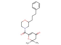 2,2-dimethyl-6-{[2-(3-phenylpropyl)-4-morpholinyl]carbonyl}-2,3-dihydro-4H-pyran-4-one