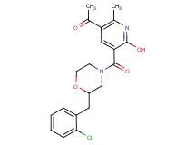 1-(5-{[2-(2-chlorobenzyl)-4-morpholinyl]carbonyl}-6-hydroxy-2-methyl-3-pyridinyl)ethanone