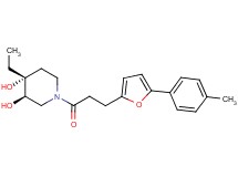 (3R*,4R*)-4-ethyl-1-{3-[5-(4-methylphenyl)-2-furyl]propanoyl}piperidine-3,4-diol