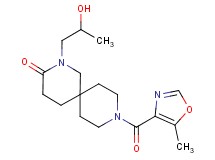 2-(2-hydroxypropyl)-9-[(5-methyl-1,3-oxazol-4-yl)carbonyl]-2,9-diazaspiro[5.5]undecan-3-one