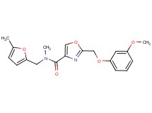 2-[(3-methoxyphenoxy)methyl]-N-methyl-N-[(5-methyl-2-furyl)methyl]-1,3-oxazole-4-carboxamide