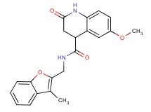 6-methoxy-N-[(3-methyl-1-benzofuran-2-yl)methyl]-2-oxo-1,2,3,4-tetrahydro-4-quinolinecarboxamide