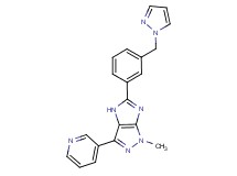 1-methyl-5-[3-(1H-pyrazol-1-ylmethyl)phenyl]-3-pyridin-3-yl-1,4-dihydroimidazo[4,5-c]pyrazole