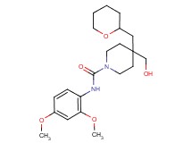 N-(2,4-dimethoxyphenyl)-4-(hydroxymethyl)-4-(tetrahydro-2H-pyran-2-ylmethyl)-1-piperidinecarboxamide