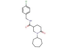 N-(4-chlorobenzyl)-1-cycloheptyl-6-oxo-3-piperidinecarboxamide