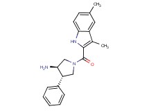 (3R*,4S*)-1-[(3,5-dimethyl-1H-indol-2-yl)carbonyl]-4-phenylpyrrolidin-3-amine