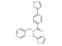 N-(2-furylmethyl)-4-(1H-pyrazol-3-yl)-N-(4-pyridinylmethyl)benzamide