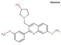 (3R)-1-{[2-(3-methoxyphenyl)-7-(methylthio)-3-quinolinyl]methyl}-3-pyrrolidinol