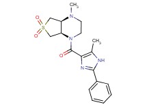 (4aR*,7aS*)-1-methyl-4-[(5-methyl-2-phenyl-1H-imidazol-4-yl)carbonyl]octahydrothieno[3,4-b]pyrazine 6,6-dioxide