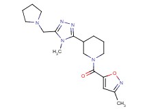 1-[(3-methylisoxazol-5-yl)carbonyl]-3-[4-methyl-5-(pyrrolidin-1-ylmethyl)-4H-1,2,4-triazol-3-yl]piperidine