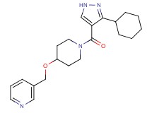 3-[({1-[(3-cyclohexyl-1H-pyrazol-4-yl)carbonyl]-4-piperidinyl}oxy)methyl]pyridine
