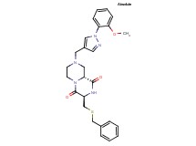 (3R,9aR)-3-[(benzylthio)methyl]-8-{[1-(2-methoxyphenyl)-1H-pyrazol-4-yl]methyl}tetrahydro-2H-pyrazino[1,2-a]pyrazine-1,4(3H,6H)-dione