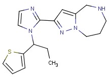 2-{1-[1-(2-thienyl)propyl]-1H-imidazol-2-yl}-5,6,7,8-tetrahydro-4H-pyrazolo[1,5-a][1,4]diazepine dihydrochloride