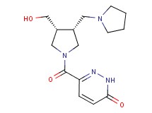 6-{[(3R*,4R*)-3-(hydroxymethyl)-4-(1-pyrrolidinylmethyl)-1-pyrrolidinyl]carbonyl}-3(2H)-pyridazinone