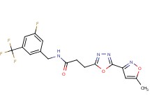 N-[3-fluoro-5-(trifluoromethyl)benzyl]-3-[5-(5-methyl-3-isoxazolyl)-1,3,4-oxadiazol-2-yl]propanamide