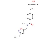 N-[(3-ethyl-5-isoxazolyl)methyl]-4-(3-hydroxy-3-methylbutyl)-N-methylbenzamide