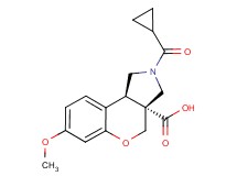 (3aR*,9bR*)-2-(cyclopropylcarbonyl)-7-methoxy-1,2,3,9b-tetrahydrochromeno[3,4-c]pyrrole-3a(4H)-carboxylic acid