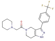 5-(1-piperidinylacetyl)-3-[4-(trifluoromethyl)phenyl]-4,5,6,7-tetrahydro-1H-pyrazolo[4,3-c]pyridine