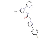 2-[3-(4-fluorophenyl)-1H-pyrazol-1-yl]-N-(3-methyl-1-pyridin-2-yl-1H-pyrazol-5-yl)acetamide