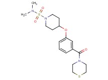 N,N-dimethyl-4-[3-(4-thiomorpholinylcarbonyl)phenoxy]-1-piperidinesulfonamide