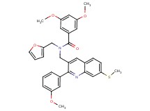 N-(2-furylmethyl)-3,5-dimethoxy-N-{[2-(3-methoxyphenyl)-7-(methylthio)-3-quinolinyl]methyl}benzamide